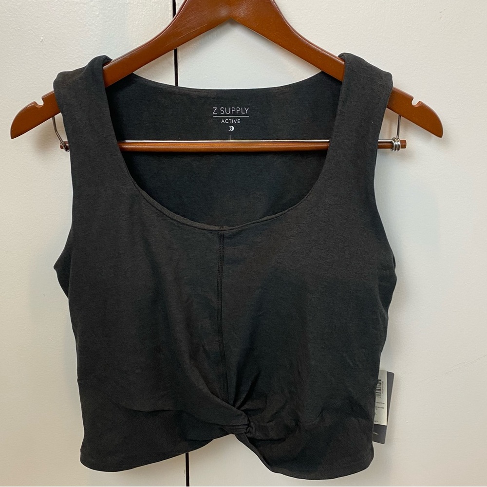 Solstice Twist Top - Z Supply - Black Sands Heather New with tags Women’s Large - Picture 2 of 6